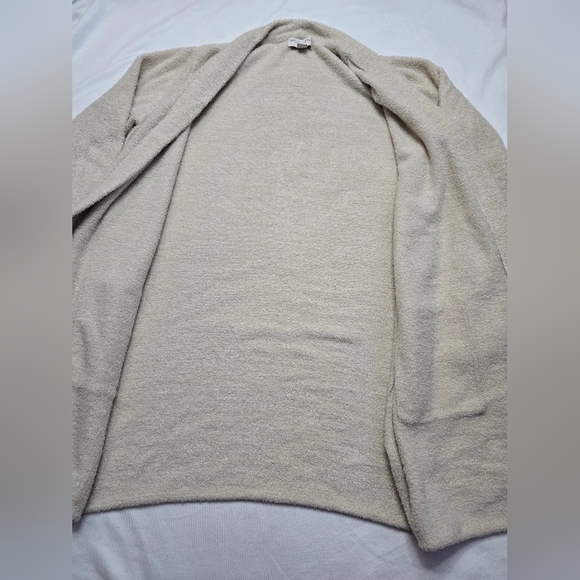 Barefoot Dreams Cozy Chic Lite Cardigan Bisque Size Medium - Picture 6 of 12